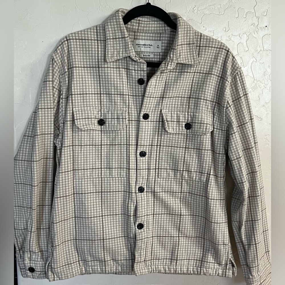 Men’s Abercrombie and Fitch Flannel Jacket/Overshirt. Medium. 100% Cotton.